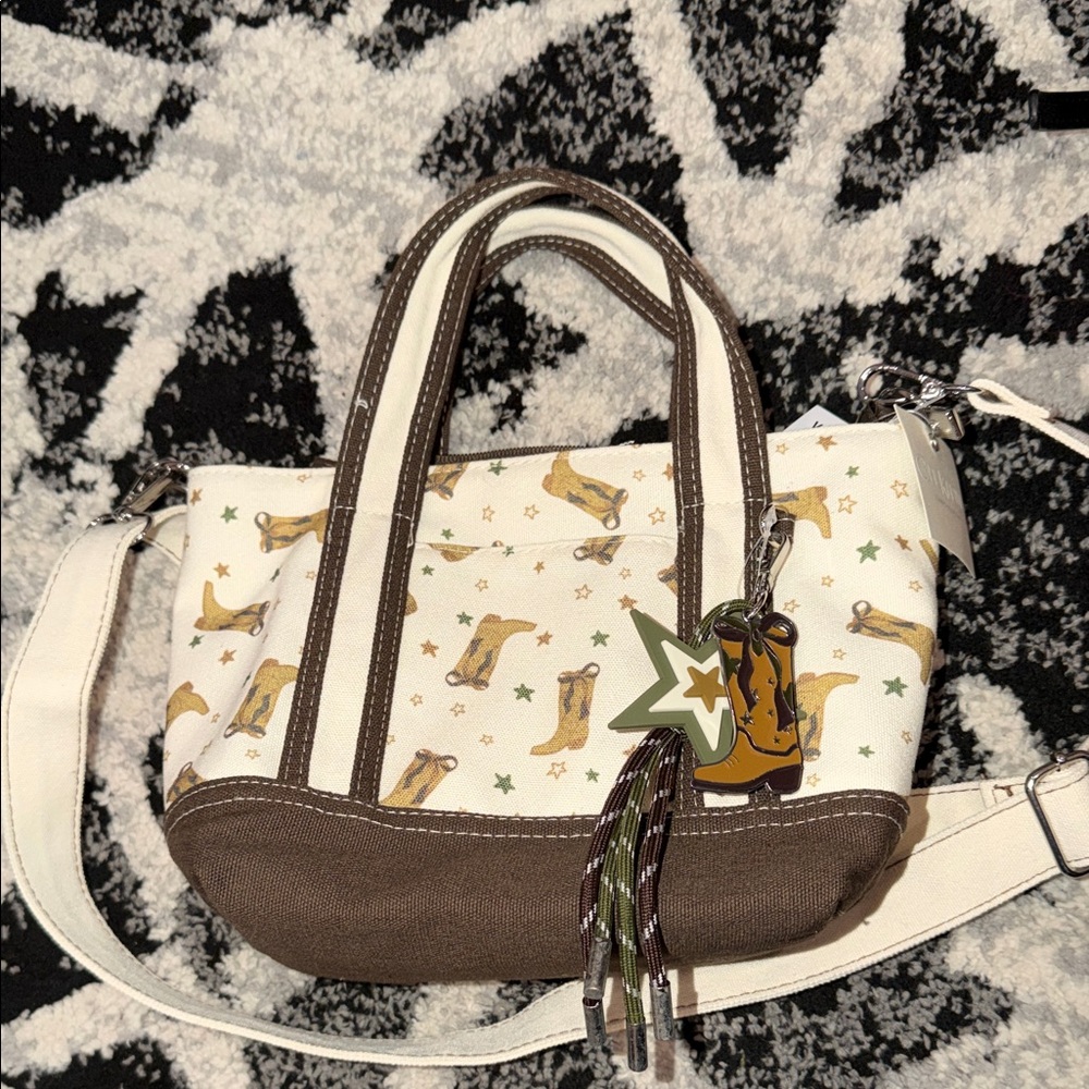 Stylish Brown and White Women's Tote Bag